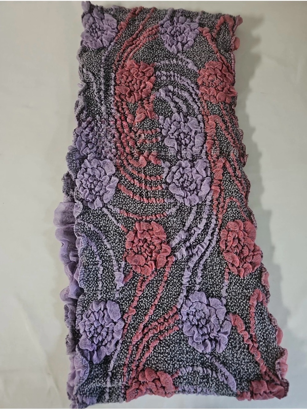 Cynthia Rowley Floral Lace Multicolor Infinity Scarf - Pink & Lavender